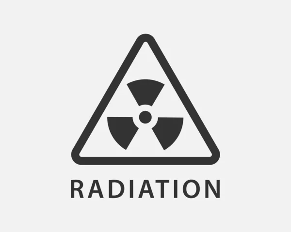 Vettore di icone di radiazione. Segnale di pericolo radioattivo. — Vettoriale Stock