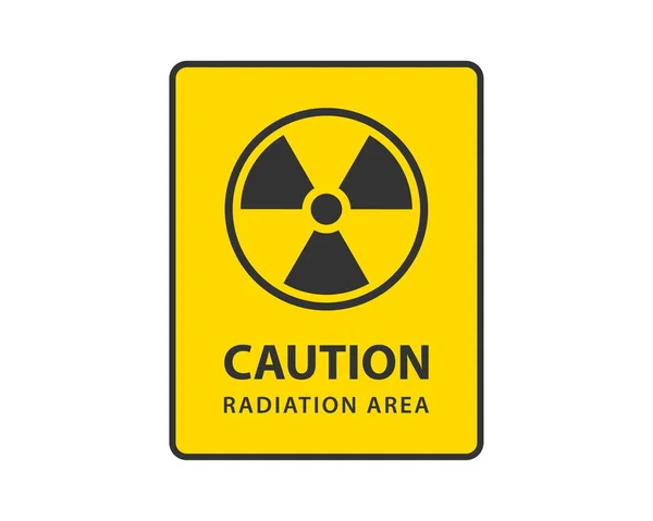 Icono de radiación vector. Signo radioactivo de advertencia símbolo de peligro. — Vector de stock