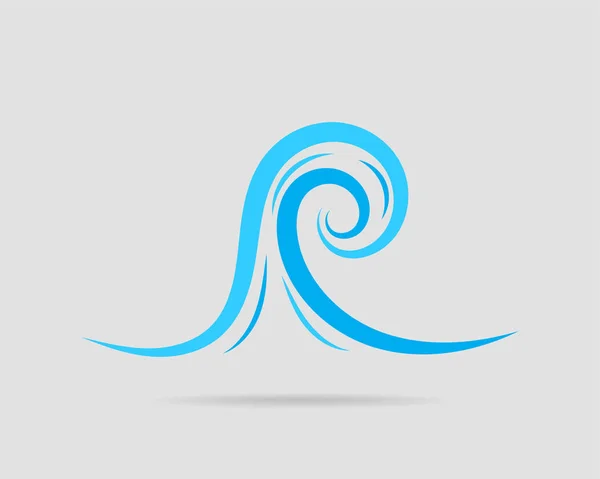 Wellen-Vektordesign. Wasserwellen-Symbol. Wellenlinien isoliert. — Stockvektor