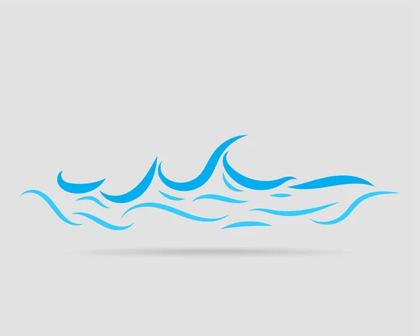 Diseño de vectores de ondas. Icono de ola de agua. Líneas onduladas aisladas . — Archivo Imágenes Vectoriales