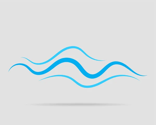 Golven vector ontwerp. Water Wave icoon. Golvende lijnen geïsoleerd. — Stockvector