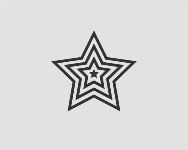 Hvězdová silueta hvězdy izolovaná na bílém pozadí. — Stockový vektor