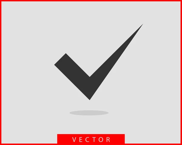 Vinkje Markeer pictogram vector symbool ontwerpelement. — Stockvector