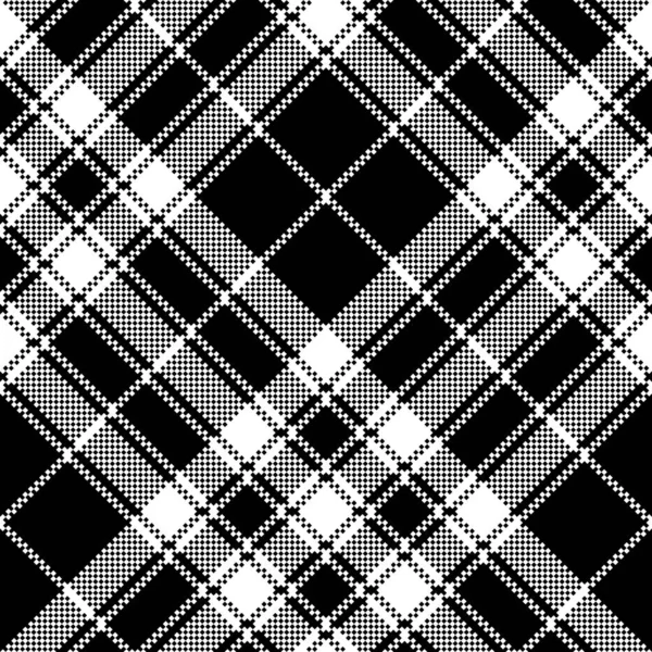 Pride of scotland tartan fabric texture pixel seamless pattern — Stock Vector