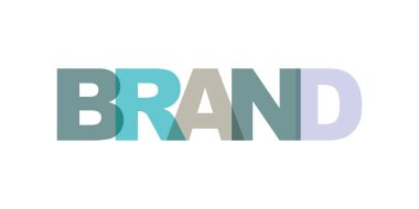 Marka kartvizit metni. Modern yazı afişi. Renkli kelime ar