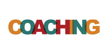 Kartvizit metnini çalıştırın. Modern yazı afişi. Renkli sözcük