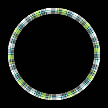 Yuvarlak çerçeve vektör Vintage desen tasarım şablonu. Daire Borde