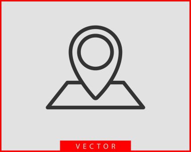 Harita simgeleri. Marker işaretçisi. Konum vektörü simgesini sabitleyin. GPS Ataletsel