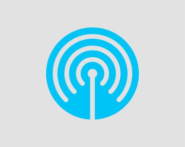 Ücretsiz Wi Fi simgesi. Bağlantı bölgesi WiFi vektör sembolü. Radyo dalgaları
