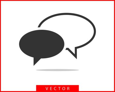 Konuşma kabarcık konuşma simgesi. Boş boş kabarcıklar vektör tasarım eleme