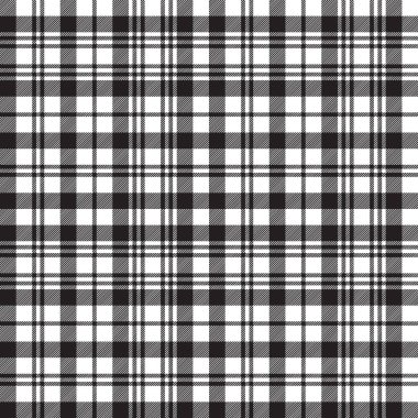 Siyah izle tartan kontrol ekose Dikişsiz desen