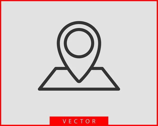 Térkép ikonok. Jelölő mutató. Érintkezők helyének vektorikonja. GPS navigáció — Stock Vector