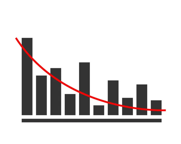 Gráficos e vetores gráficos. Modelo de ícone de diagrama . — Vetor de Stock