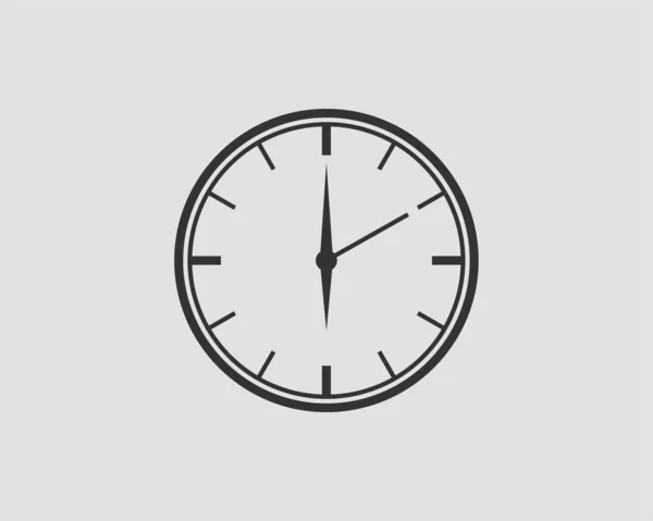 Clock icon vector. Flat design element watch isolated on white b — Stock Vector