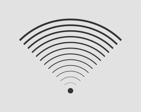 Free wi fi icon. Connection zone wifi vector symbol. Radio waves — Stock Vector