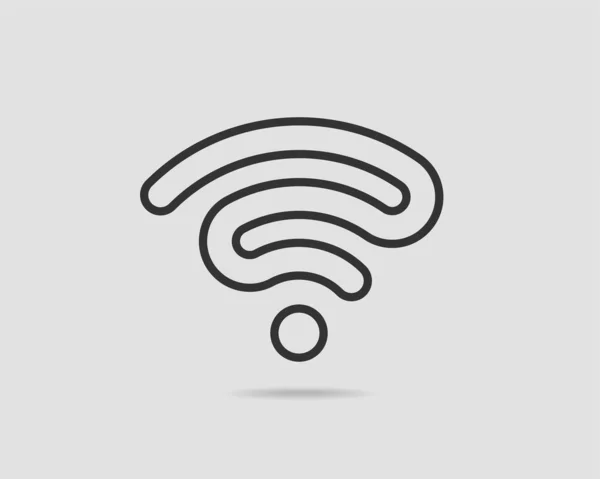 Icona wi fi gratis. Simbolo del vettore wifi della zona di connessione. Onde radio — Vettoriale Stock