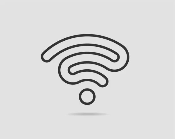 Ikon wi fi gratis. Simbol vektor wifi zona koneksi. Gelombang radio - Stok Vektor