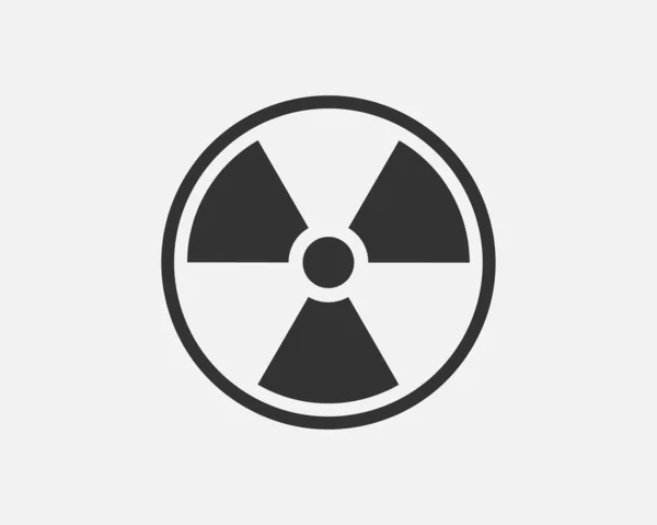 Icône de rayonnement vecteur. Avertissement signe radioactif symbole de danger. — Image vectorielle