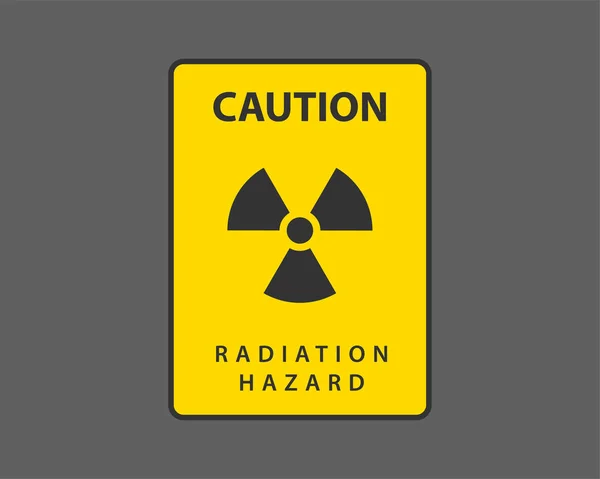 Icono de radiación vector. Signo radioactivo de advertencia símbolo de peligro. — Archivo Imágenes Vectoriales