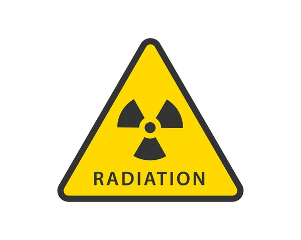 Icono de radiación vector. Signo radioactivo de advertencia símbolo de peligro. — Archivo Imágenes Vectoriales