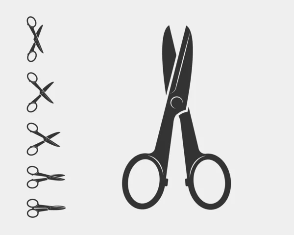 Set scissor icon. Scissors vector design element or logo templat — Stock Vector