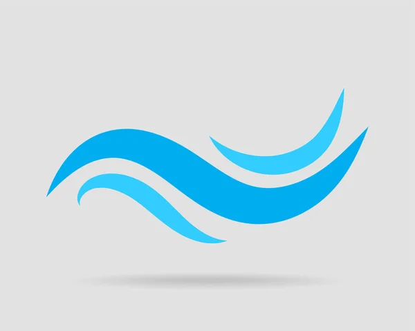Golven vector ontwerp. Water Wave icoon. Golvende lijnen geïsoleerd. — Stockvector