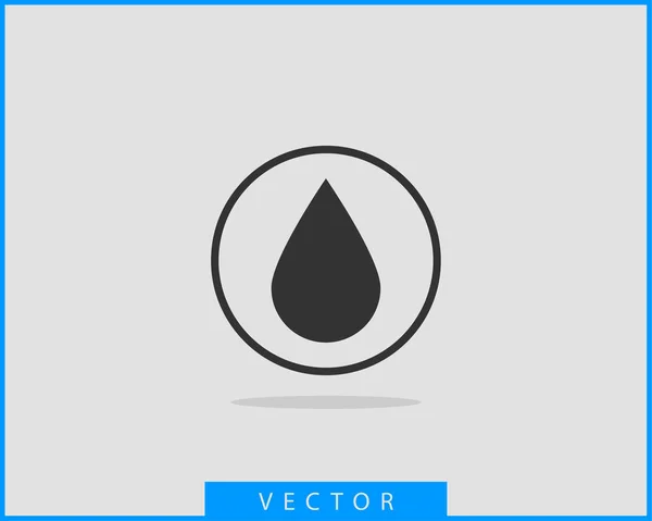 Gota icono de agua vector elemento de diseño aislado — Vector de stock