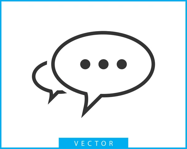 Talk buborékbeszéd ikon. Üres üres buborékok vektor tervezési eleme — Stock Vector