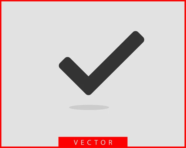 Vinkje Markeer pictogram vector symbool ontwerpelement. — Stockvector