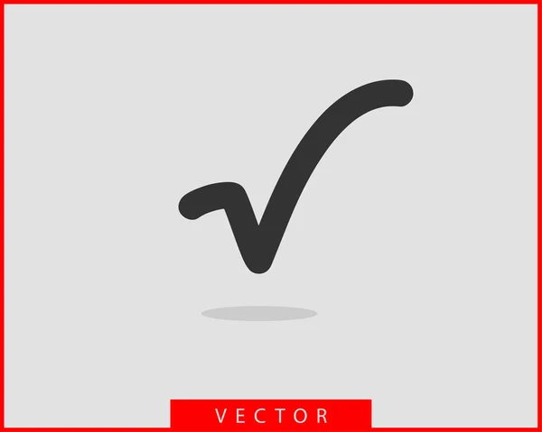 Vinkje Markeer pictogram vector symbool ontwerpelement. — Stockvector