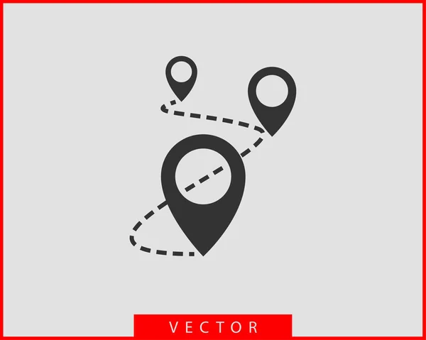 Iconos de mapa. Puntero marcador. Icono de vector de ubicación de pin. Navegación GPS — Vector de stock