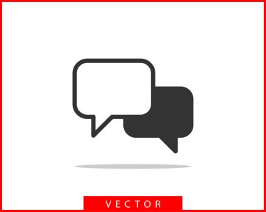 Konuşma kabarcık konuşma simgesi. Boş boş kabarcıklar vektör tasarım eleme