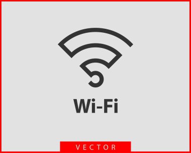 Ücretsiz Wi Fi simgesi. Bağlantı bölgesi WiFi vektör sembolü. Radyo dalgaları