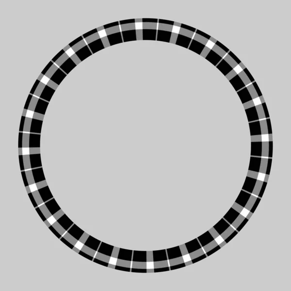 Plantilla de diseño de patrón vintage de vector de marco redondo. Círculo borde — Vector de stock