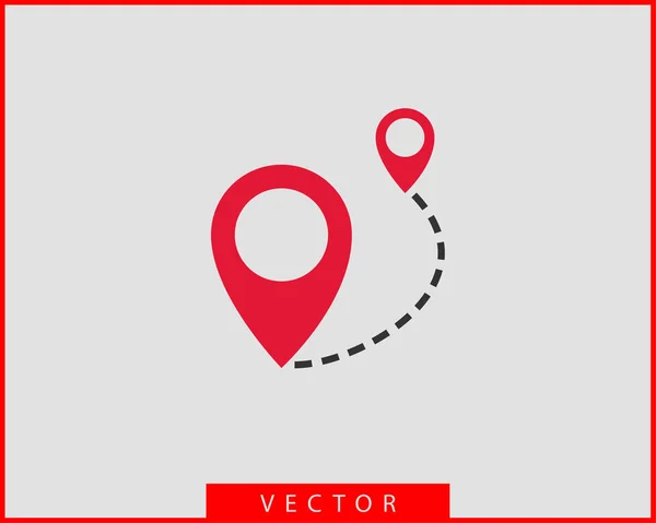 Kaartpictogrammen. Markerings aanwijzer. PIN locatie vector icoon. GPS Navigat — Stockvector