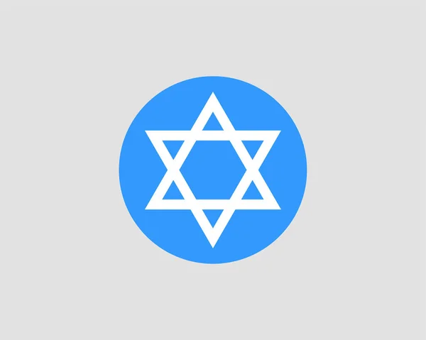 Jüdischer Stern von david Ikone. Vektor sechs Punkte Sterne Symbol. — Stockvektor