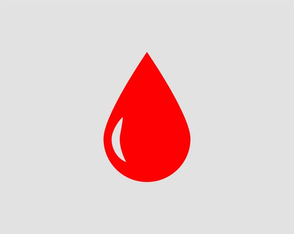 Значок краплі червоної крові ізольовано на білому тлі . — стоковий вектор