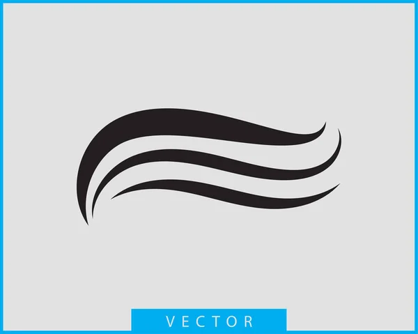 Wellen-Vektordesign. Wasserwellen-Symbol. Wellenlinien isoliert. — Stockvektor