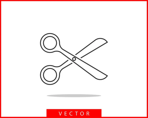 Icono de tijera. Tijeras elemento de diseño vectorial o plantilla de logotipo. B) — Vector de stock