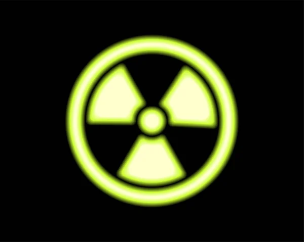 Radyasyon ikonu vektörü. Radyoaktif işaret tehlike sembolü uyarısı. — Stok Vektör
