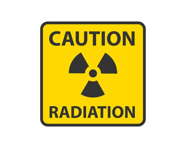 Icono de radiación vector. Signo radioactivo de advertencia símbolo de peligro. — Vector de stock