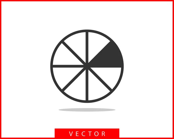 Icono de gráfico de pastel. Diagrama circular vector. Gráficos gráficos logo templa — Vector de stock