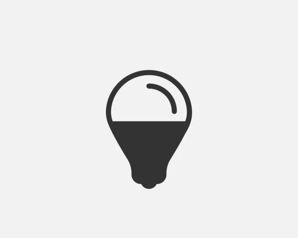 Gloeilamp icoon vector. Llightbulb idea logo concept. Lamp elect — Stockvector
