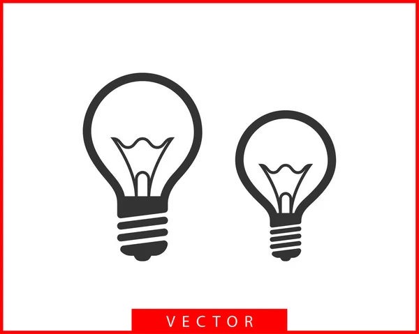 Light bulb icon vector. Llightbulb idea logo concept. Set lamps — Stock Vector