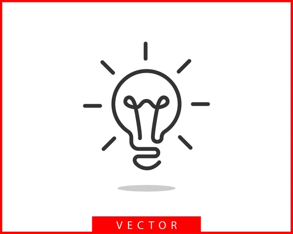 Ampoule icône vecteur. Idée ampoule logo concept. Lampe élue — Image vectorielle