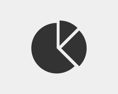 Pasta grafik simgesi. Daire diyagramı vektörü. Grafikler logo Templa grafikleri