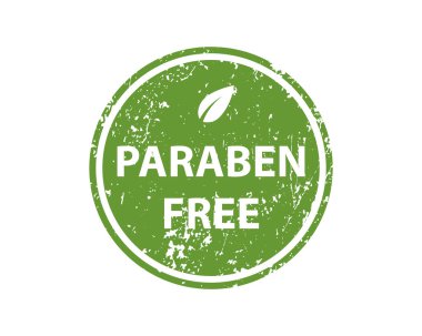 Paraben ücretsiz pul vektör doku. Kauçuk klişe baskı. Web veya