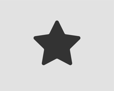 Beyaz arka planda izole yıldız simgesi vektör siluet.