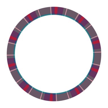 Yuvarlak çerçeve vektör Vintage desen tasarım şablonu. Daire Borde