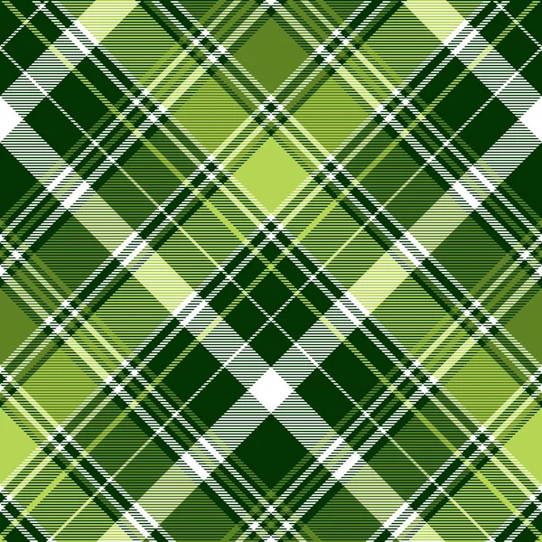 Green irish diagonal abstract plaid seamless pattern — Stock Vector